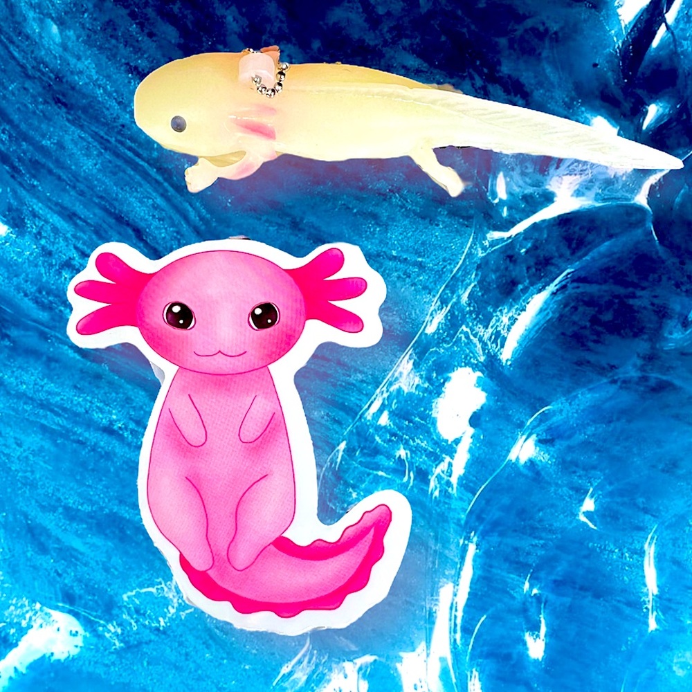 ZENalotl Axolotl Crazy Trending WaterProof Single Decor Accent Sticker